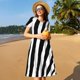 thumbnail image 4 of Balery Zebra Vestidos sueltos de manga corta para mujer, vestidos de verano 2025, vestidos casuales de corte A con vuelo., 4 of 6