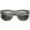 Black-Gunmetal / Smoke, variant on sunglassLA - High Fashion Alligator Metal Temple Bold Rimmed Flat Top Sunglasses - 50mm