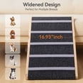 thumbnail image 3 of DOMIPET 17" Extra Wide Dog Ramp for Couch Bed Car, Adjustable Height Wooden Pet Ramp for Dogs Cats,  Stable Foldable Pet Steps (Supports up to 200LBS), 3 of 10