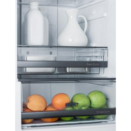 Summit Appliance - 12.8 Cu. Ft. Bottom-Freezer Built-In Refrigerator - Stainless steel