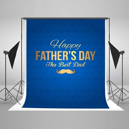 Greendecor Polyster Photography Backdrop Blue 5x7ft Background