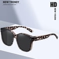 thumbnail image 6 of Women's Trendy Large Square Polarized Fit-over Sunglasses Leopard, 6 of 6