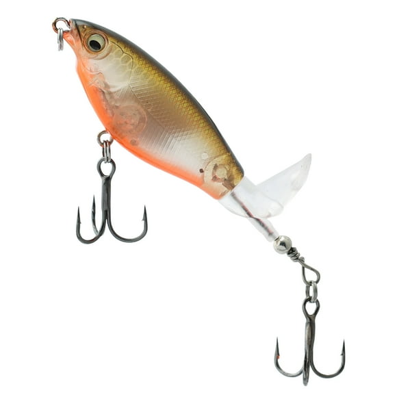 Floating Swimming Water Fishing Lures 2025 Upgrade Rotating Tail 2 Treble Hooks Realistic Design Plastic Material for Freshwater Saltwater Family Fishing
