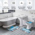 thumbnail image 6 of Summer Beach Bathroom Rugs Set Coconut Tree Ocean Sky Vacation Non Slip Absorbent Soft Bath Mats 3 Piece Set with Bathroom Rug, U-Shaped Floor Mat, Toilet Seat Cover Small Size, 6 of 9
