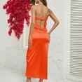 thumbnail image 5 of Tponi Women'S Formal Dresses Evening Gown Regular Neck Sleeveless Orange Dresses For Women XL, 5 of 5