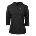 thumbnail image 2 of Women's Cutter & Buck  Black Texas Longhorns Alumni DryTec Virtue Eco Pique Recycled Half-Zip Pullover Hoodie, 2 of 3