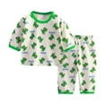 thumbnail image 1 of WEIYLL Pyjama pour Enfants Filles Été Col Rond Manches Courtes Imprimé Dessin Animé Hauts Shorts Pyjama pour Tout-Petits pour 7-8 Ans 2 Pcs, 1 of 3