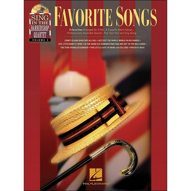 Hal Leonard Favorite Songs - Sing In The Barbershop Quartet Series Vol. 3 Book/CD - Walmart.com