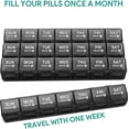 thumbnail image 3 of Large Monthly Pill Organiser 28 Day Pill Box Organizer By Week, Large 4 Weeks One Month Pill Cases With Dust-proof Container For Pills/vitamin/fish Oi, 3 of 5
