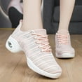 thumbnail image 3 of Women's Jazz Shoes Dance Trainers Lace Up Cushion Breathable Ladies Split Sole Dance Sneakers Platform Shoes, 3 of 11