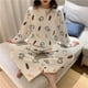 thumbnail image 3 of Conjunto de ropa de dormir de conejo de los años 2000, ropa de dormir de felpa de Coral de conejo Kawaii, forro polar grueso, piel cálida para el hogar, nuevo conjunto de invierno para Niña de los 90, 3 of 5
