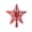 Red, variant on Silver Silver Small Hollow Star Christmas Tree Topper 6.7 Inch Plastic For Christmas Tree Decor