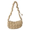 thumbnail image 1 of Bolso Axila Plisado Masa Bolso Mensajero Nube Bolso Hombro 1303 Caqui, 1 of 9