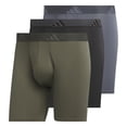 thumbnail image 1 of Calzoncillo bóxer adidas, paquete de 3 unidades, para hombre, verde oliva/negro/gris, 1 of 7