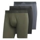 thumbnail image 1 of Calzoncillos bóxer adidas para hombre, paquete de 3, verde oliva/negro/gris ónix, microfibra, XL, 1 of 7