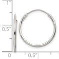thumbnail image 2 of Beautiful Sterling Silver 1.3mm Hoop Earrings, 2 of 2