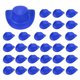thumbnail image 1 of Sombrero de vaquero mini Uxcell, pequeños sombreros de vaquero azul de plástico para decoración de fiestas, 1 of 6