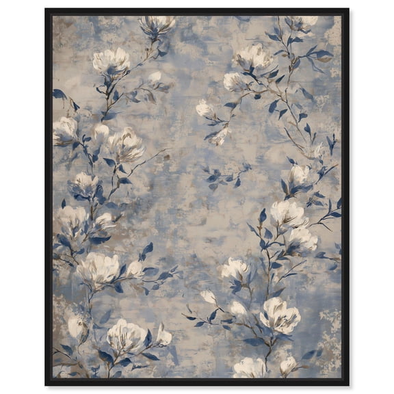 Aged Bloom Canvas Print Farmhouse Wall Art by Art Remedy, Black Frame, 16 x 20