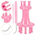 thumbnail image 2 of 1 Set Knit Spool Loom Knitter Kit Knitting Weaving Tool With Needle Crochet Hook For Diy, 2 of 8