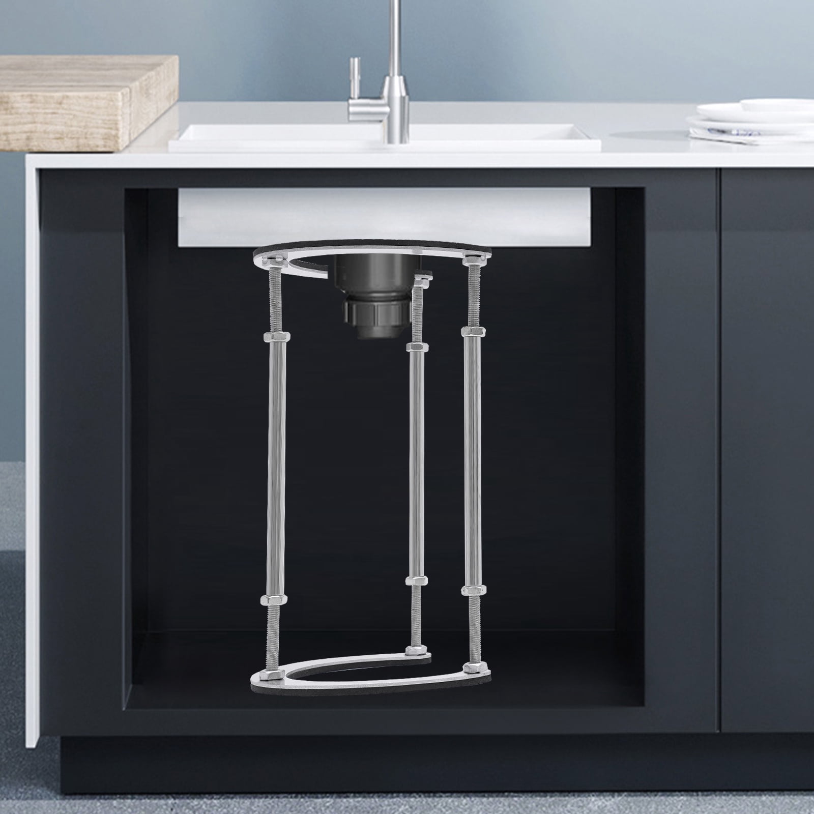 Cabinet Sink Brackets 4-Piece Undermount Sink Brackets - Adjustable L ...