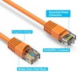 thumbnail image 4 of Cat6 Ethernet Patch Cable Orange 1.5ft, 550MHZ UTP 24 AWG Bare Copper Molded Snagless Half-Moon Boot Network Patch Cable with Connector – High-Speed Internet Cable LAN Wire for Computer Networks, 4 of 5