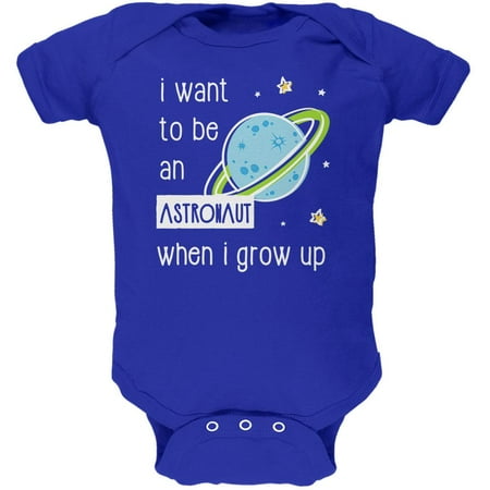 

When I Grow Up Astronaut Soft Baby One Piece Royal 0-3 M