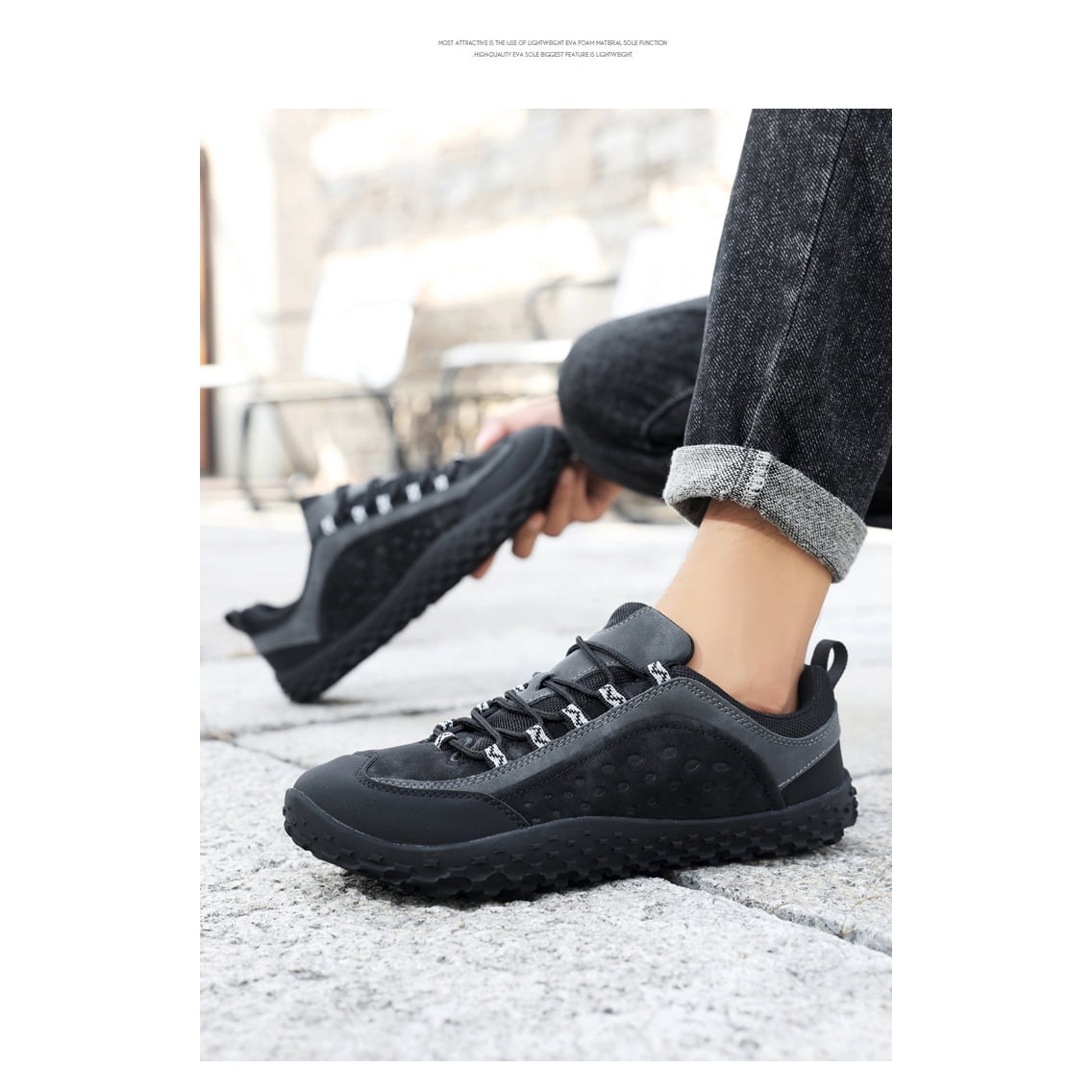 Unisex Large Size Wide Toe Barefoot Hiking Shoes, Outdoor Mountaineering Shoes, Non-Slip Breathable Lightweight, All Season Couple Sports Shoes, Daily Outdoor, Versatile Comfort