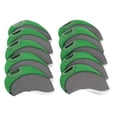 thumbnail image 2 of 10 Pieces Premium Neoprene Golf Iron Club Head Covers - Transparent Window / - Colors - Green, 2 of 5