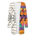 thumbnail image 4 of WFJCJPAF 2024 New Halloween Clearance! Halloween Sweaters 5X,Fashion Women's Casual Long Sleeve Print Pocket Ladies Tops Blouse Cardigan - Orange M, 4 of 5