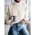thumbnail image 3 of U.Vomade Chandail Femme Automne et Hiver Tricot Épais Col Roulé, 3 of 5