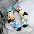 thumbnail image 6 of Saiise Bluey Funny Socks Men Women Adults Novelty Graphic Crew Tube Socks Crazy Design Casual Dress Socks for Sports,Running,Travel, 6 of 7