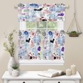 thumbnail image 6 of 3 Piece Kitchen Curtains Tiers and Valances Set, Thanksgiving Autumn Orange Tones Bohemian Floral Print Boho Rod Pocket Short Window Treatment Tiers Curtains Panel and Valance for Cafe Bathroom, 6 of 6
