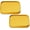 Marigold, variant on Caraway Spoon Rest Set of 2 - Stackable Spoon Holder for Kitchen Counter - Drip Catching, Heat-Resistant Design - Non-Slip Base - Marigold