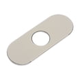 thumbnail image 3 of 6 Inch Sink Hole Cover, Deck Plate Escutcheon for Bathroom or Kitchen Sink Faucet, Oval, Silver, 3 of 5