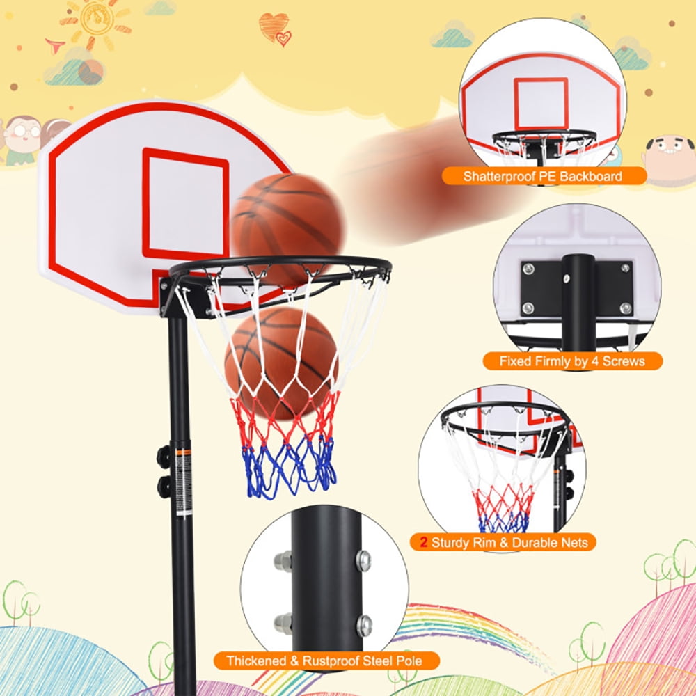 Resenkos Adjustable Basketball Hoop System Stand with Wheels
