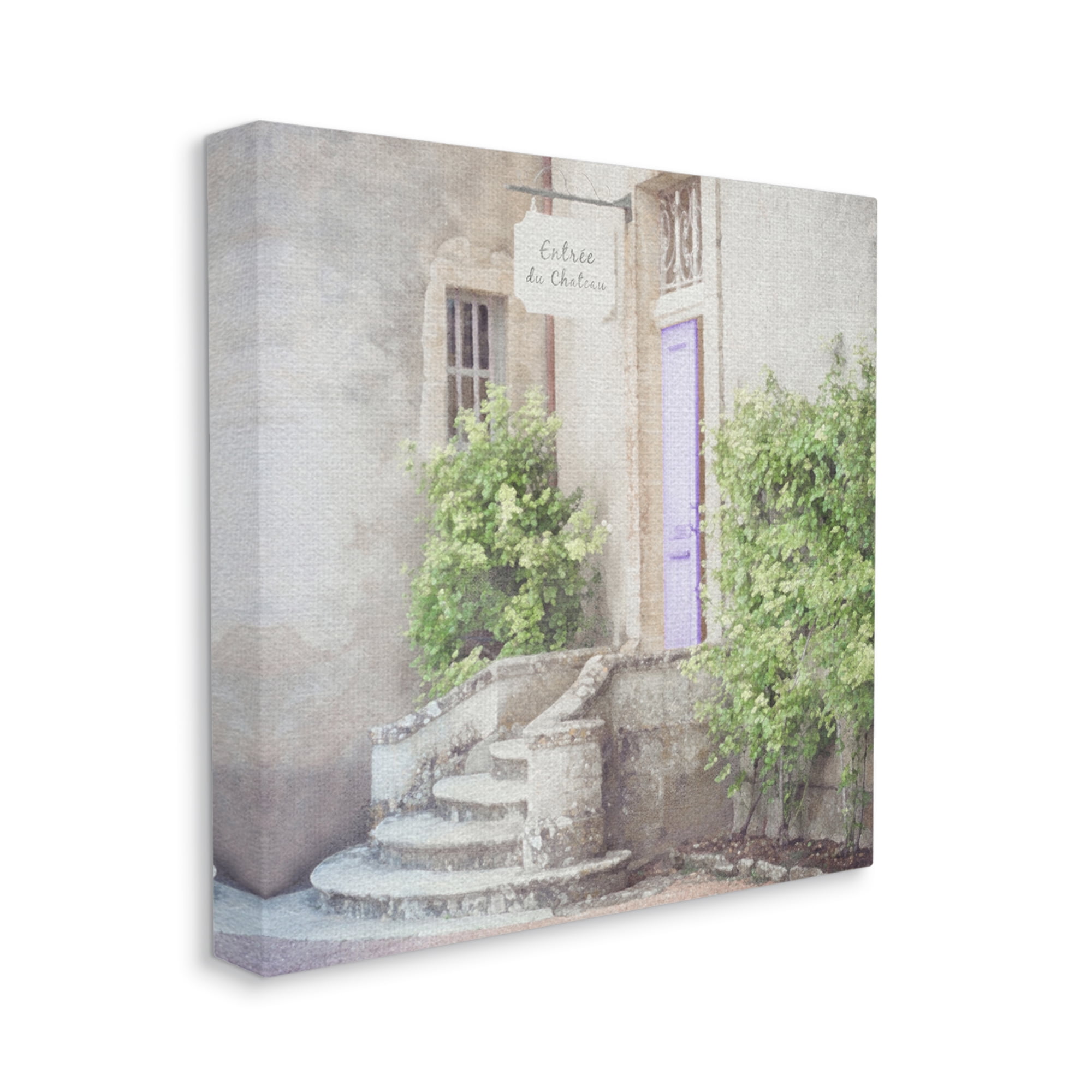 Stupell Industries French Shop View Travel & Places Painting Gallery Wrapped Canvas Print Wall Art, 17 x 17
