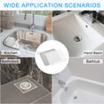thumbnail image 5 of Uxcell Silicone Tub Stopper Floor Drain Cover, 5x5inch Anti-Odor Mat, Grey White 4Pack, 5 of 6