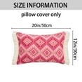 thumbnail image 7 of Unique Bargains Boho Throw Pillow Covers Geometric Pattern Cushion Cases 20" x 12" Pink, 7 of 7