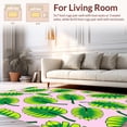 thumbnail image 2 of ODIKA 8'x10' Machine Washable Non-Slip Area Rug, Colorful Tropical Leaf Doormat High Traffic Rug with Pad, Pink, 337139, 2 of 8