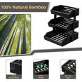thumbnail image 6 of Bamboo 3 Tier Fruit Basket For Counter, Large Capacity Fruit Storage Countertop, Fruit Holder, Wooden Pantry Organizers and Storage, Kitchen Countertop Organizer With 2 Banana Hangers (Black), 6 of 11