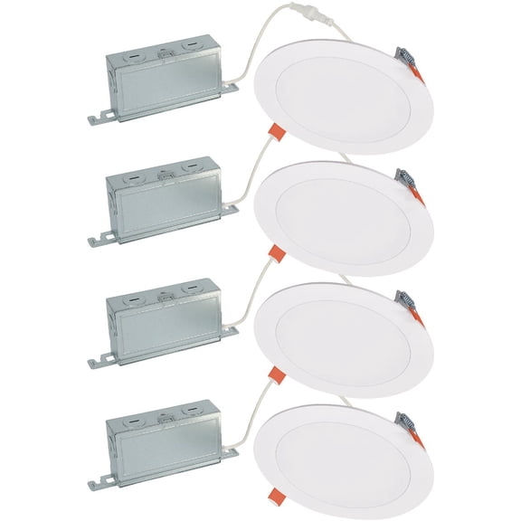 Cooper Lighting 103244 6 in. Round LED Mount Kit, White - Pack of 4