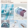 thumbnail image 5 of MoFiz Men's 3-Pack Woven Pajama Shorts 100% Cotton Plaid Sleep Lounge, 5 of 9