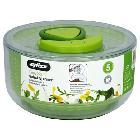 ZYLISS Easy Spin Salad Spinner  Large  Green  BPA Free