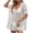 White, variant on Xuhomer Beach Cover Ups for Women Knitted Hollow Short Sleeve V-Neck Crochet Summer Cover Up Bikini Swimsuits Bathing Suits Loose Tunics Sunscreen Cover Swimsuit Cover-up Dress Black Free Size