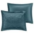 Home Essence Alyssa Diamond Quilted Teal Velvet 4 Piece Comforter Set