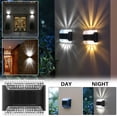 thumbnail image 6 of Solar Lights Outdoor, Waterproof Landscape Lighting, 4 Pack Solar Lights for Outside, Dusk To Dawn Security Lights for Patio, Wall Mounted Decoration Lights, 6 of 7