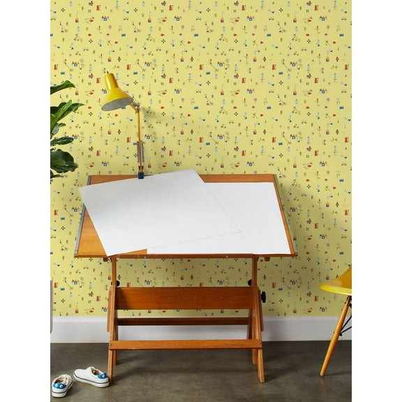 Fisher-Price Land Removable Vinyl Wallpaper by Fisher-Price - Yellow