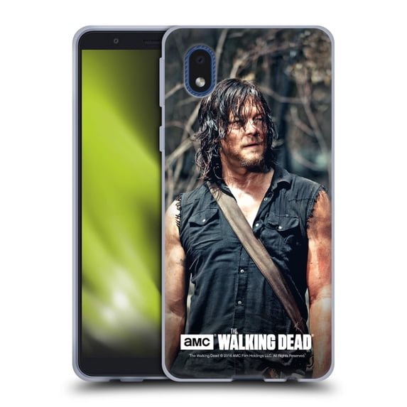 Head Case Designs Officially Licensed AMC The Walking Dead Daryl Dixon Look Soft Gel Case Compatible with Samsung Galaxy A01 Core (2020)