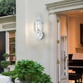 thumbnail image 4 of 16.85" Outdoor Porch Light Wall Mount Outdoor Lighting White Exterior Light Fixture for House with Clear Glass Shade, E26, 4 of 10