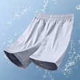 thumbnail image 7 of Besolor Mens Shorts Summer Lightweight Breathable Thin Workout Running Elastic Waist Drawstring Shorts with Zipper Pockets(X-Small,White), 7 of 7